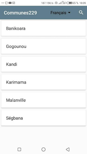 Android application Communes229 screenshort