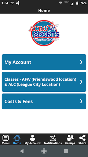 AcroSports Kids Center Screen 2