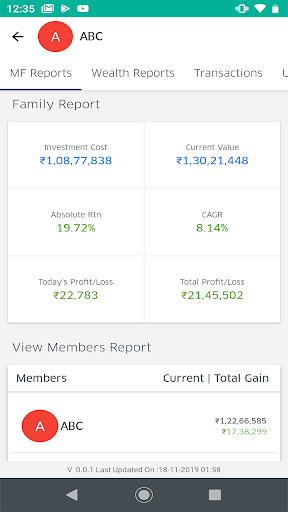 GFS - Mutual Fund App Screen 3