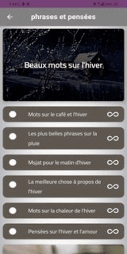 Mes phrases  Pensées de la saison hivernale