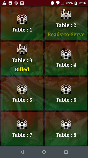 G Restaurant Management Screen 2