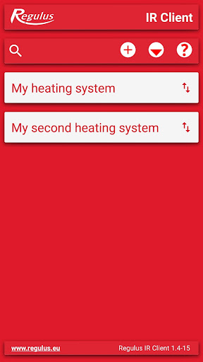 Android application Regulus IR Client screenshort