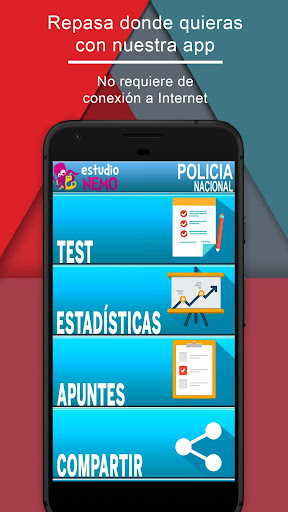 Android application Test Policía Nacional CNP screenshort