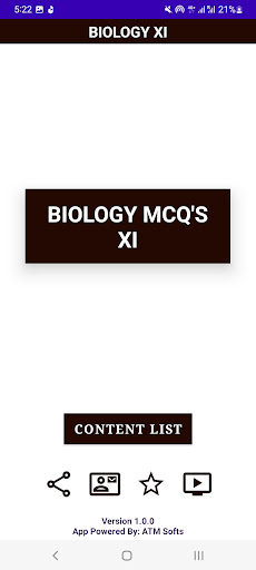 11 Class Biology MCQs Screen 2