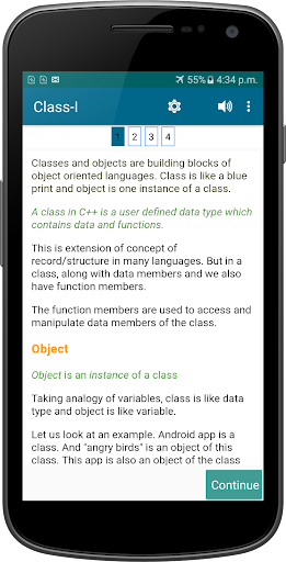 Android application Simplified C++ screenshort