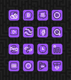 Linios Purple - Captura de pantalla del paquet d'icones