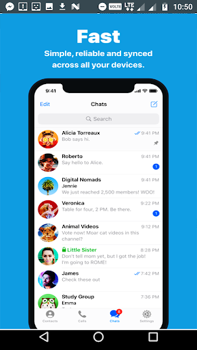 Android application MTMessenger - chat Calling screenshort