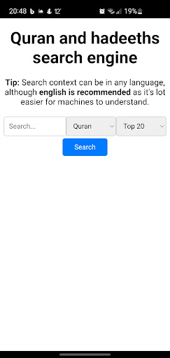 Android application Islam Search screenshort