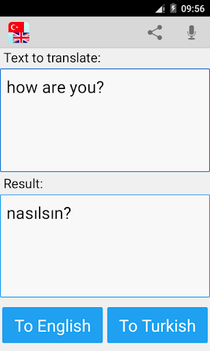 Android application Turkish English Translator screenshort