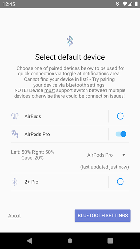 Android application Bluetooth Connector screenshort