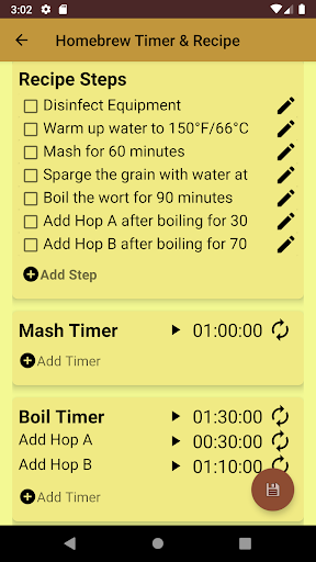 Homebrew Timer and Recipe