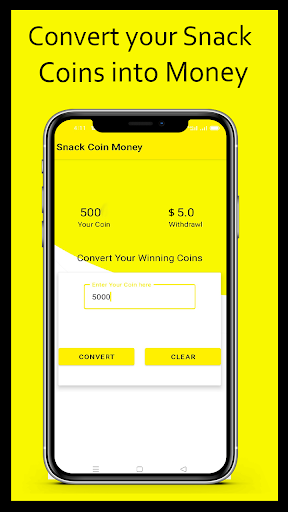 Android application Snack Coin Get Money from Coin screenshort