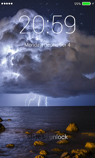 Thunderstorm Lock Screen