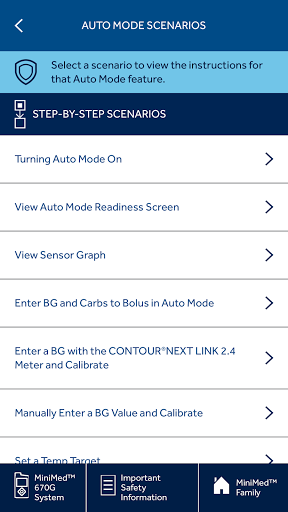 MiniMed™ Virtual Pumps App Screen 3