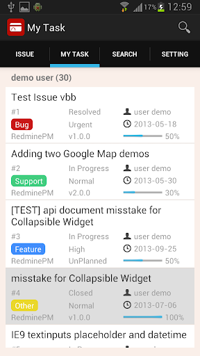 Android application RedminePM - Redmine Client App screenshort