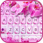 Cover Image of Download Pink Orchid Keyboard Theme 1.0 APK