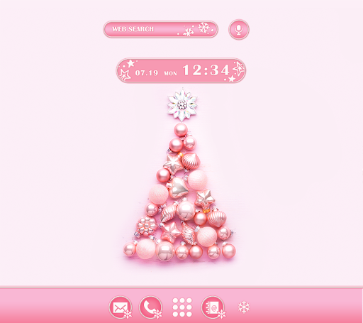 Android application Pink Christmas Tree +HOME screenshort