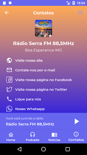 Rádio Serra da Boa Esperança Screen 2