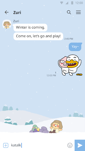 Screenshot of Winter Story - KakaoTalk Theme