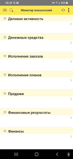 1C:ERP Мобильные отчеты Screen 2
