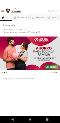 Android application CajaJMMercado screenshort