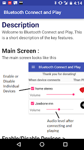 Bluetooth connect & Play Screenshot