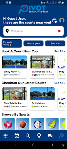 Pivot Sports Screen 2