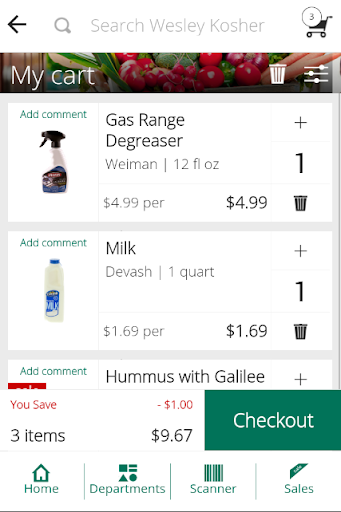Screenshot of Wesley Kosher