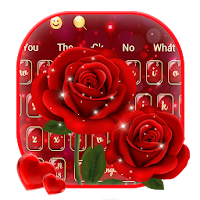 Sparkling Red Rose Keyboard