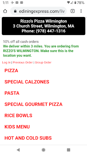 Rizzos Roast Beef & Pizza Wil Screen 2