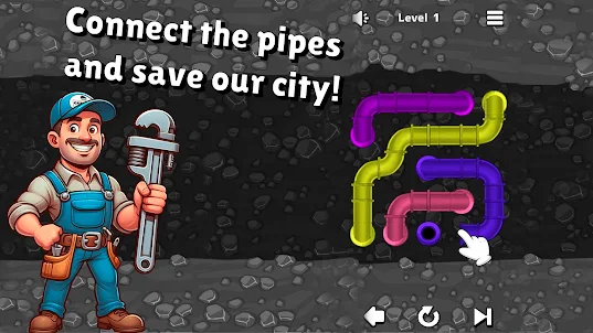 파이프 퍼즐: 도시를 구하세요