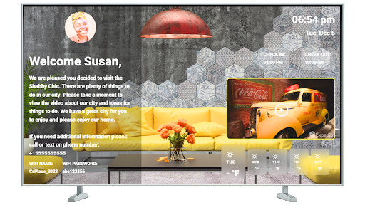 HELLO GUEST SCREEN - PROPERTY Screen 2