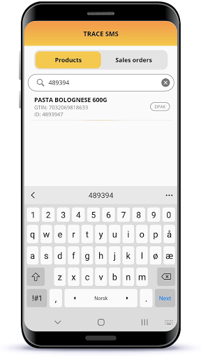 Trace SMS Screen 3