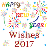 Happy new year wishes 2017 icon