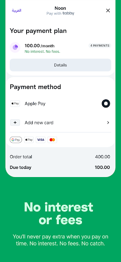Screenshot of Tabby | Shop Now. Pay Later