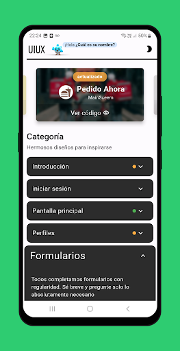 Android application UIUX Flutter screenshort