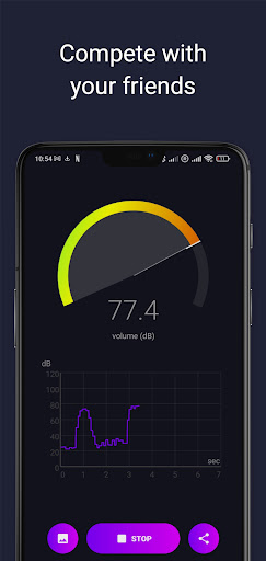 Scream dB Level Meter App Screen 3