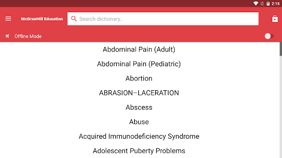 Common Symptom Guide Captura de pantalla