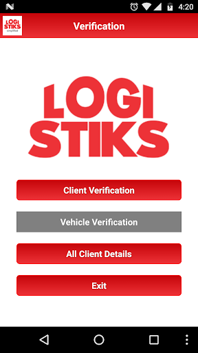 Logistiks Verification App Screen 2