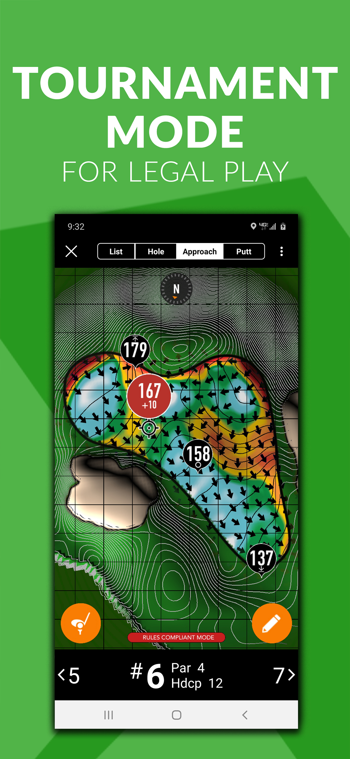 Android application GolfLogix GPS + Putt Line screenshort