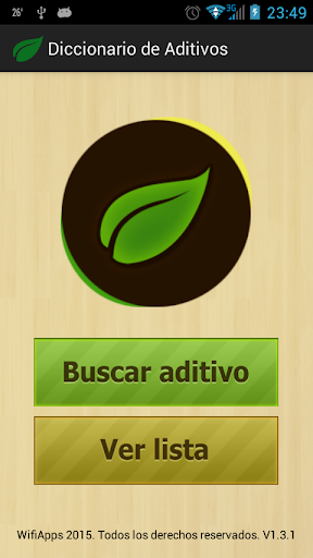 Android application Diccionario de Aditivos screenshort