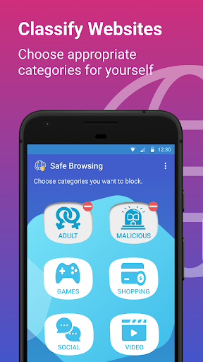 Android application Lionic Safe Browsing screenshort