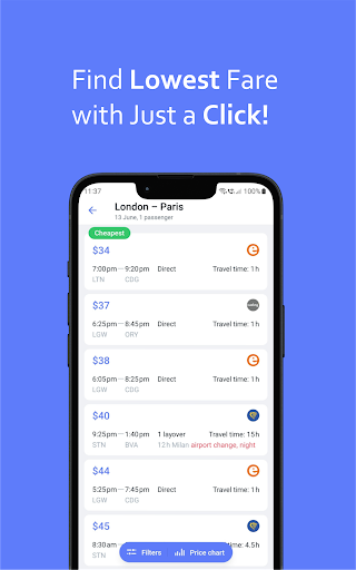 Cheap Flights & Hotels Screen 2