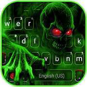 Green Zombie Skull 3 Keyboard Theme