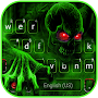 Green Zombie Skull 3 Keyboard 