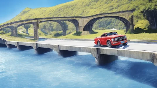 Car Crash Deep Water Bridge