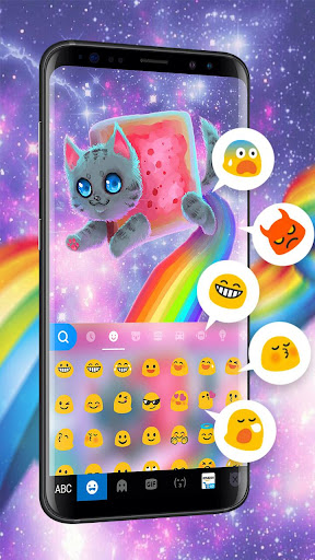 Rainbow Cat Keyboard Theme Screen 2