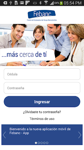Android application Febanc App screenshort