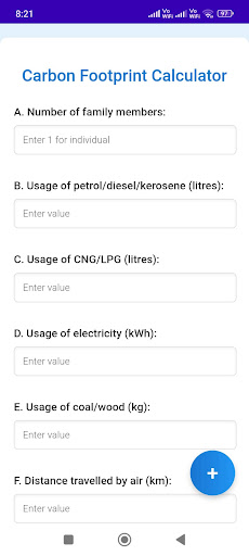 Carbon Footprint Calculator