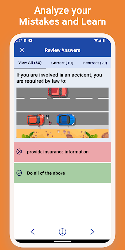 DC DMV Permit Practice Test Screen 3